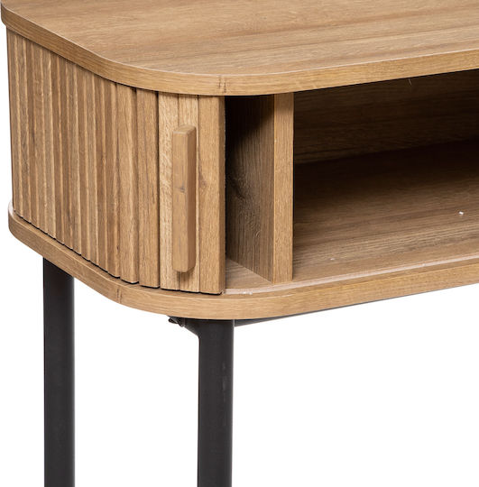 Colva Konsolentisch aus Holz und Metall Beigefarbe M100xB35xH80,5cm