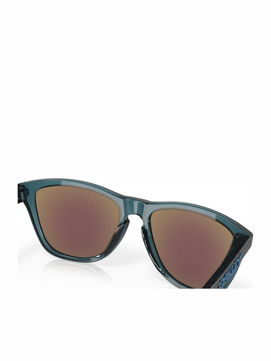 Oakley Frogskins Men's Sunglasses with Black Plastic Frame and Blue Polarized Mirror Lens OO9013-F6