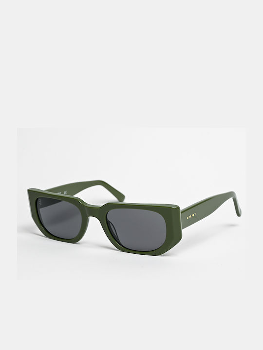 The Glass of Brixton Men's Sunglasses with Green Plastic Frame and Gray Lens BS217 07