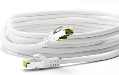 Goobay S/FTP Kat.8.1 Ethernet-Netzwerkkabel 7.5m Weiß 1Stück