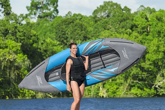 Bestway Hydroforce Surge Elite X1 65143 Пластмасов Каяк Плажна чанта 1 лице Сив