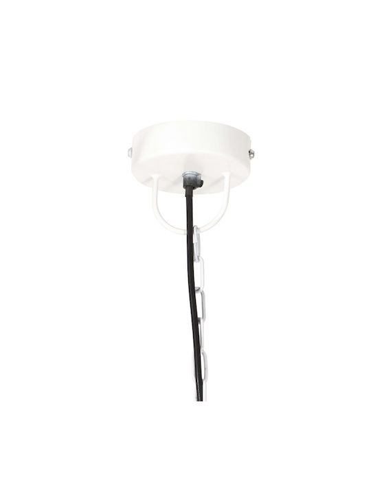 vidaXL Industrial Pendant Light White Bell with Socket E27 32x41cm