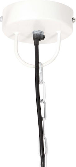 vidaXL Industrial Pendant Light White Bell with Socket E27 32x41cm