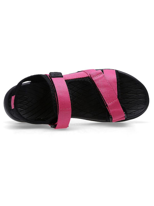 4F Damen Flache Sandalen Sportlich in Fuchsie Farbe