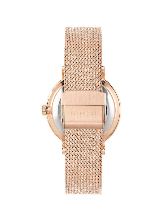 Ted Baker Phylipa Watch with Pink Gold Metal Bracelet