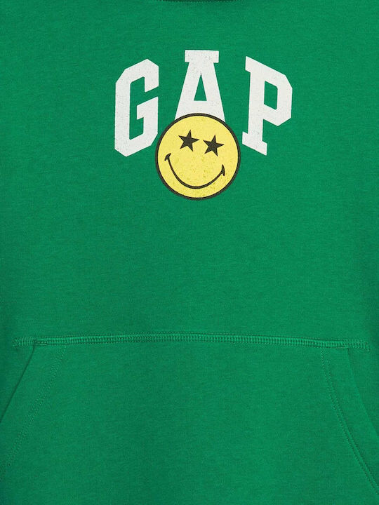 GAP Kinder Sweatshirt mit Kapuze und Taschen Grün