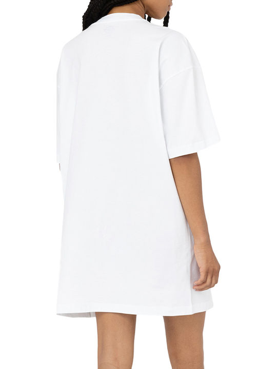 Mapleton Лятна Mini T-shirt Рокля Бяла