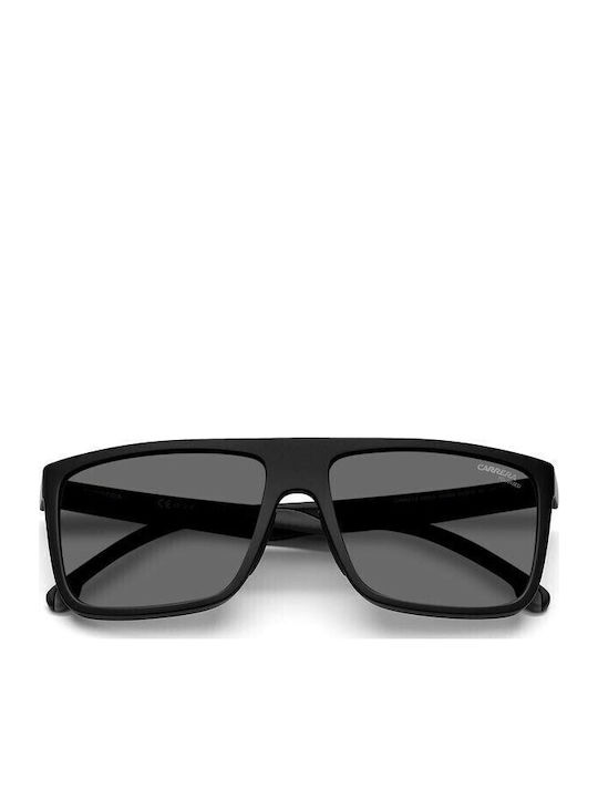 Carrera Men's Sunglasses With Black Horn-Rimmed Frame And Grey Polarized Lens 8055/S 003M9
