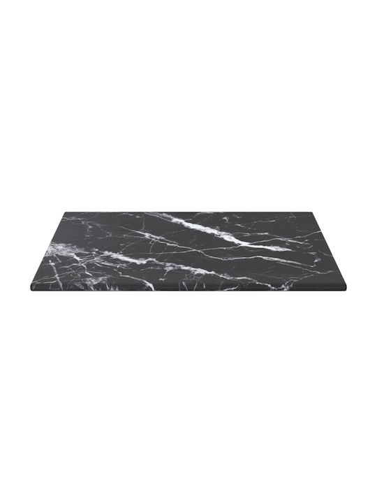 vidaXL Square Table Surface made of Glass Black 30x30cm 322268 1pcs