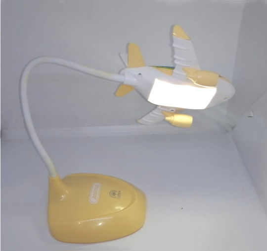 Andowl Led Παιδικό Φωτιστικό Γραφείου Αφής Αεροσκάφος Λευκό
