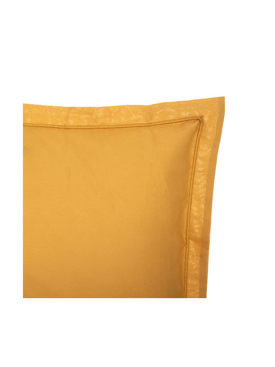 Atmosphera Pillowcase Set Oxford Mustard 50x70cm.