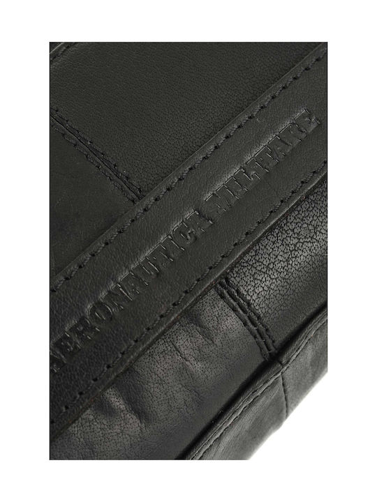 Leather Men's Bag Handbag Black