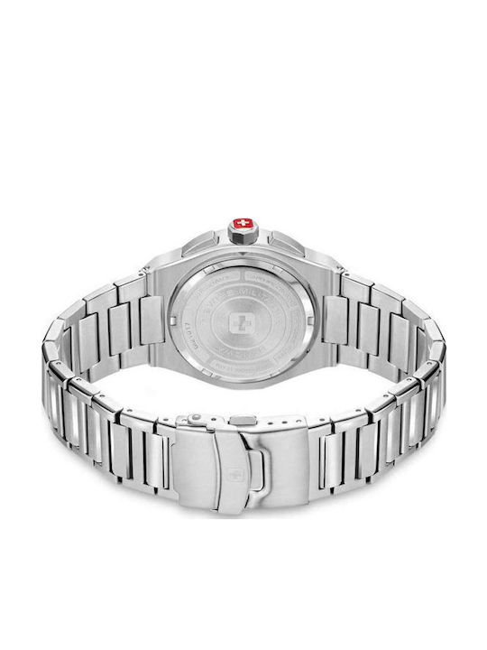 Swiss Military Hanowa Sidewinder Herrenuhr Chronograph Batterie mit Silber rostfreiem Stahlarmband