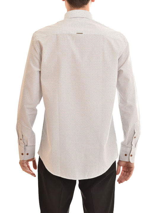 Vittorio Artist Men's Shirt Long Sleeve Cotton White