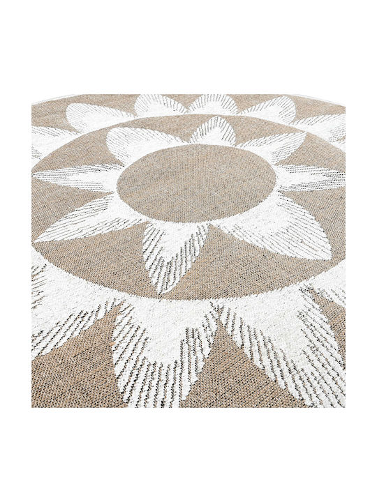 Balsan Gloria Marakes Handmade Rug Round Summer Wicker White / Beige