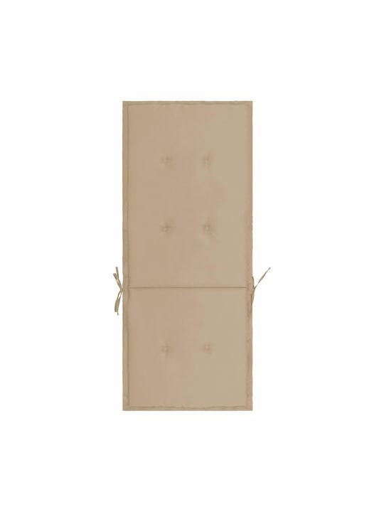 vidaXL Perna Scaunului De Grădină Cu Spătar Bej 2 Buc 120x50 Cm