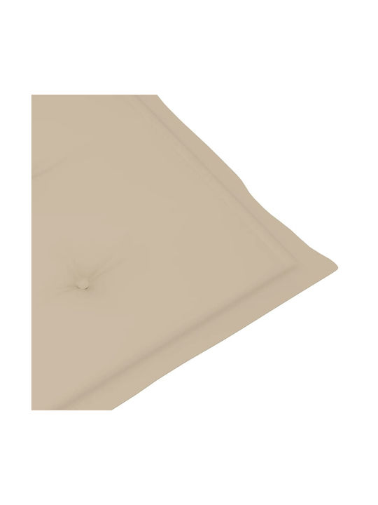 vidaXL Perna Scaunului De Grădină Cu Spătar Bej 2 Buc 120x50 Cm