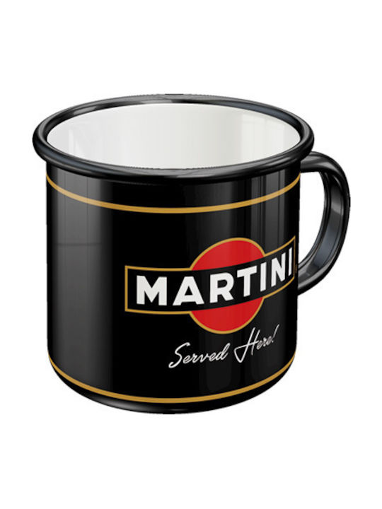 Nostalgic Art Martini Served Here Κούπα Εμαγιέ Μαύρη 360ml