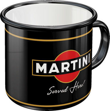 Nostalgic Art Martini Served Here Κούπα Εμαγιέ Μαύρη 360ml
