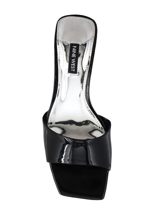 Oaky 8 Mules with Chunky Low Heel in Black Color