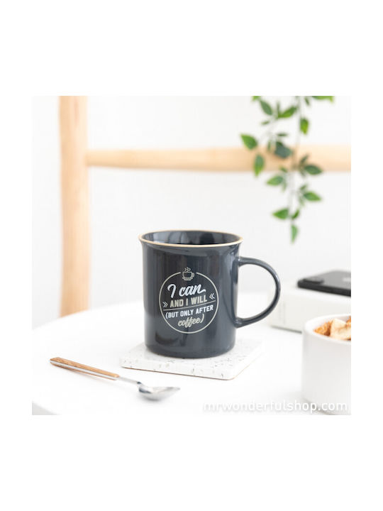 Mr. Wonderful Mug Ceramic Black 280ml