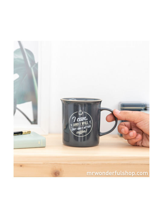 Mr. Wonderful Mug Ceramic Black 280ml