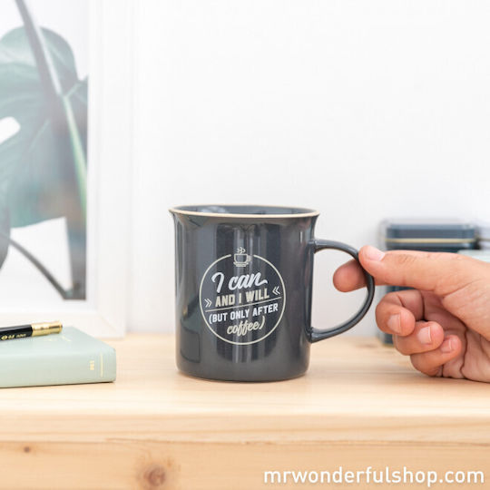 Mr. Wonderful Κούπα Κεραμική Μαύρη 280ml