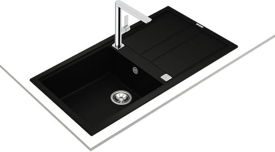 Teka Nova 60 L-TG 1B 1D 115330059 Drop-In Мивка Ляв от Синтетичен Гранит Ш100xД51см Черен
