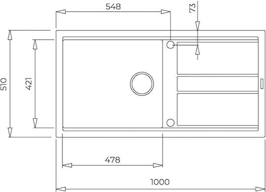 Teka Nova 60 L-TG 1B 1D 115330059 Drop-In Мивка Ляв от Синтетичен Гранит Ш100xД51см Черен