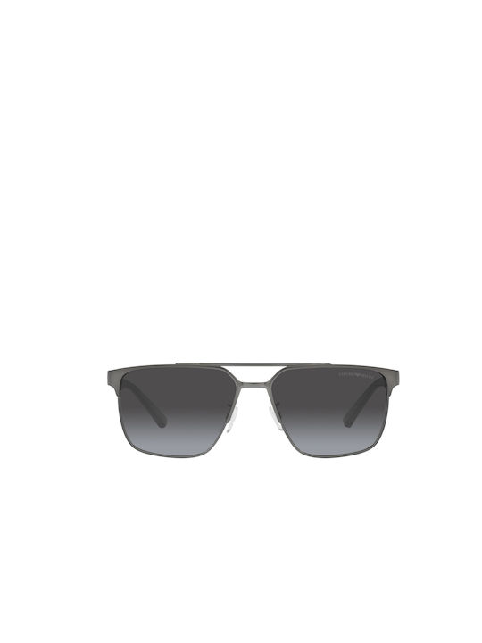 Emporio Armani Men's Sunglasses with Gray Metal Frame and Gray Gradient Lens EA2134 30038G