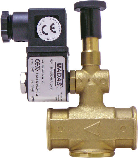 Madas 65.08.14.01 Two-Way Gas Solenoid Valve ½"
