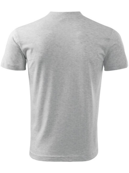 Adler Ανδρικό Διαφημιστικό T-shirt Κοντομάνικο σε Γκρι Χρώμα