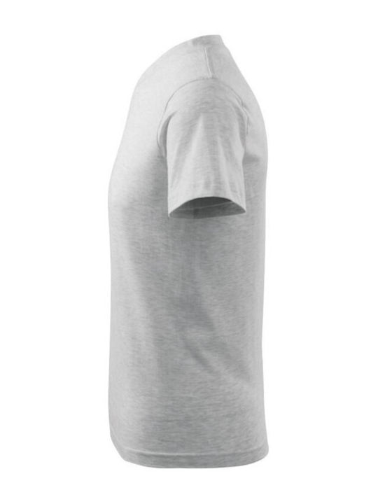 Adler Ανδρικό Διαφημιστικό T-shirt Κοντομάνικο σε Γκρι Χρώμα