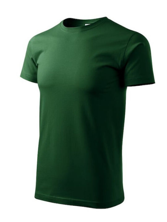 Adler Bărbătesc Tricou Promotional Mânecă Scurtă în Verde Culore