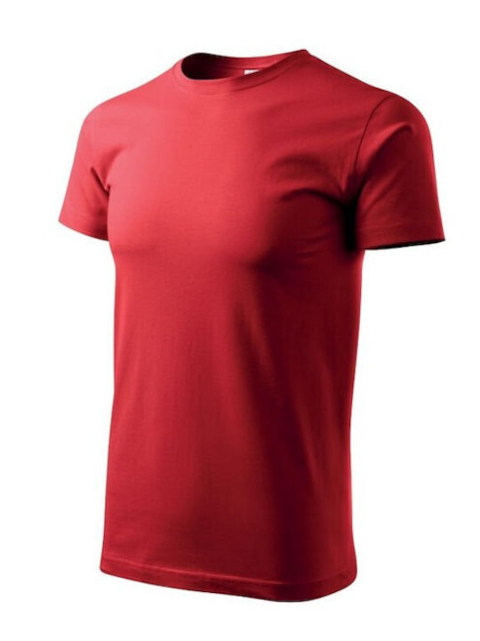 Adler Ανδρικό Διαφημιστικό T-shirt Κοντομάνικο σε Κόκκινο Χρώμα