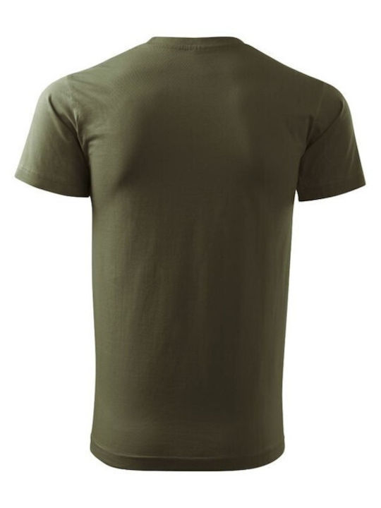 Adler Ανδρικό Διαφημιστικό T-shirt Κοντομάνικο σε Χακί Χρώμα