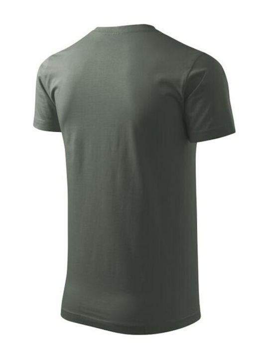 Adler Basic M Ανδρικό Διαφημιστικό T-shirt Κοντομάνικο σε Χακί Χρώμα