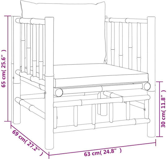 Garten- und Outdoor-Möbelsets 7 Stück Σαλόνι Gray mit Kissen
