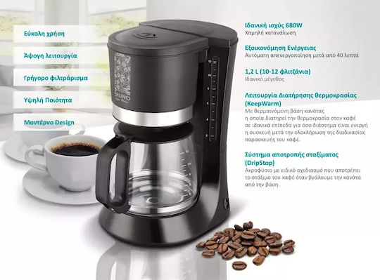 Bruno Filterkaffeemaschine 680W Black