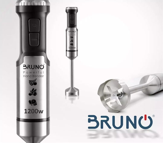 Bruno Ръчен Блендер с Неръждаема Пръчка 1200W Сребрист