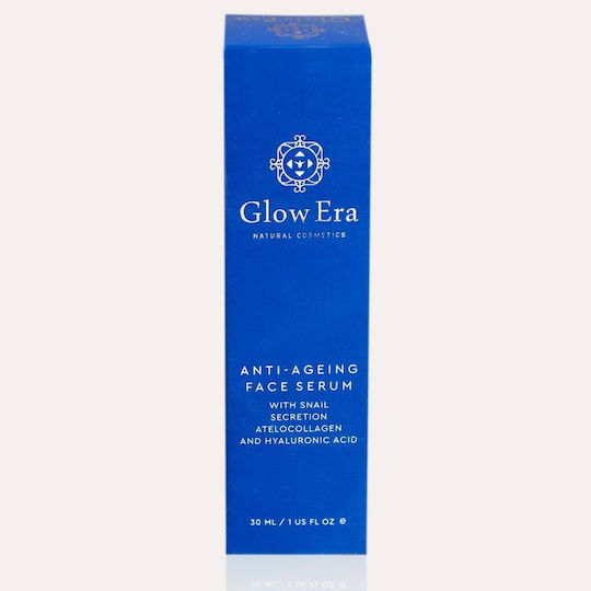 Glow Era Feuchtigkeitsspendend & Anti-Aging Serum Gesicht mit Schneckensekret & Hyaluronsäure für Entgiftung & Strahlkraft 30ml