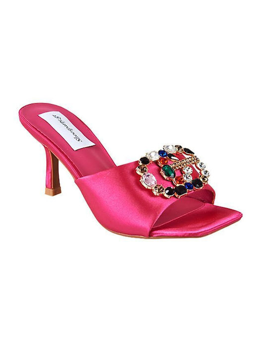 Elenross GS06725W Thin Heel Mules Fuchsia