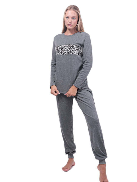 Cherry Underwear Women's Pyjama Set Cotton Gray