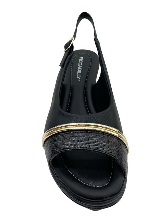 Anatomic Women's Leather Ankle Strap Platforms Black