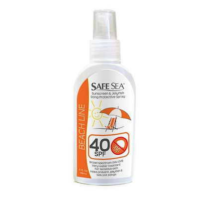 Safe Sea Beach Line Sunscreen & Jellyfish Sting Protective Sunscreen Cream for the Body SPF40 in Spray 40ml