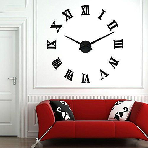 Roman Do It Yourself Black Antique Wall Clock Plastic Black Roman Do It Yourself Black Antique Wall Clock Plastic Black