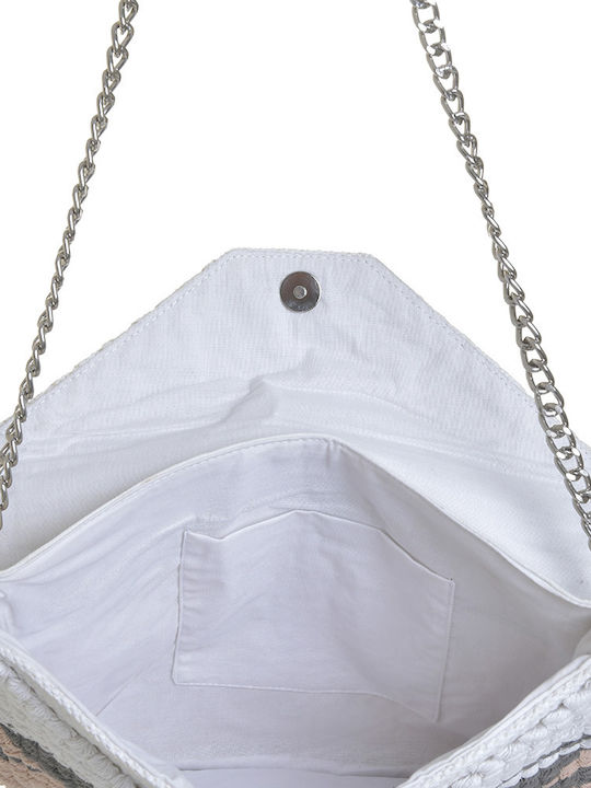 Fabric Women's Shoulder Bag White