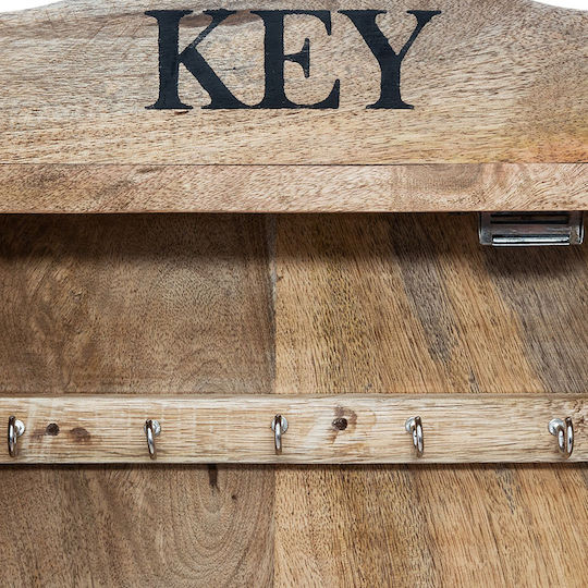 Atmosphera Wooden Wall Key Hooks 8 Hooks 30x40x40cm