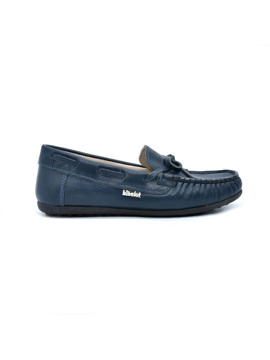 Bibelot children's leather moccasins Blue 1001-01