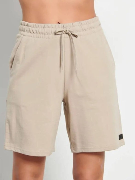 Women's Sporty Bermuda Shorts Beige